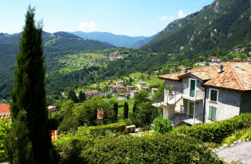 Картинка италия ломбардия vesio города пейзажи горы