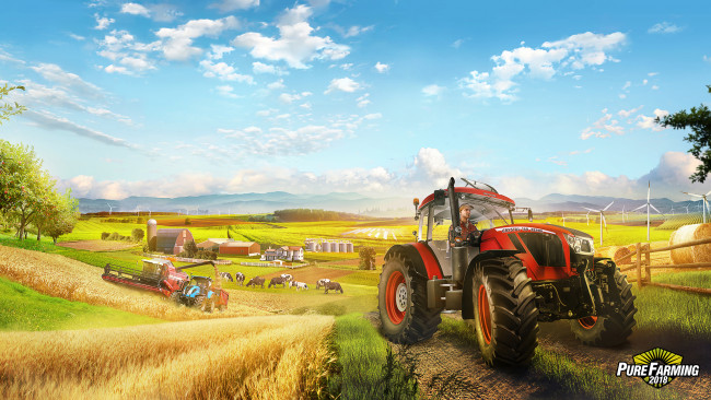 Обои картинки фото pure farming 2018, видео игры, хозяйство, сельское, ферма, симулятор, pure, farming, 2018