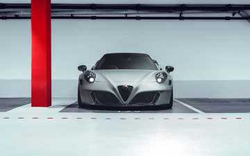 обоя pogea racing nemesis, автомобили, alfa romeo, светлая, парковка