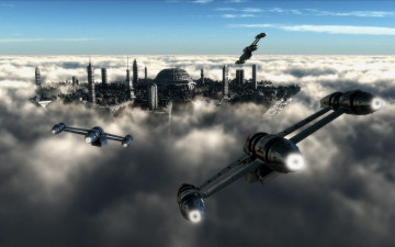 Картинка cloud city by jfliesenborghs фэнтези иные миры времена