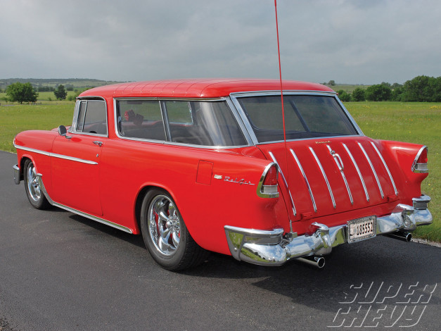 Обои картинки фото 1955, chevy, nomad, автомобили, chevrolet