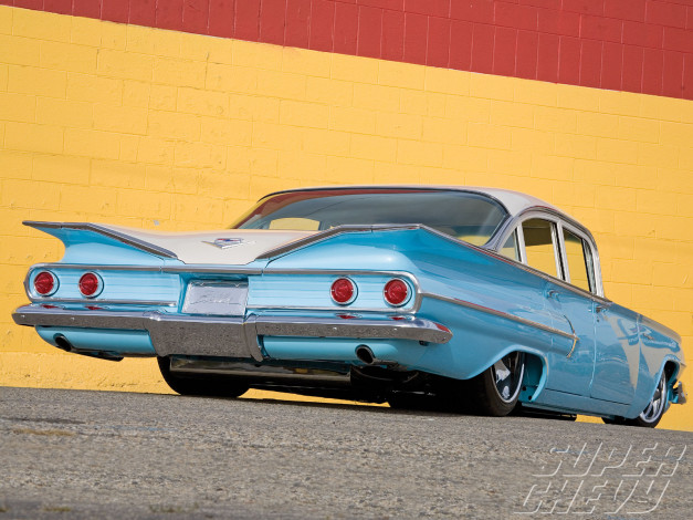 Обои картинки фото 1960, chevy, bel, air, автомобили, chevrolet