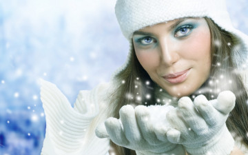 обоя -Unsort Снегурочки, девушки, unsort, снегурочки, перчатки