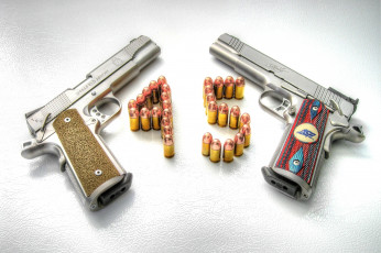 Картинка оружие пистолеты пули 45 калибр