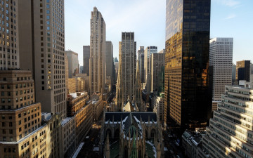 Картинка манхеттен города нью йорк сша горд небоскребы