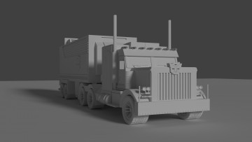Картинка 3д графика modeling моделирование грузовик