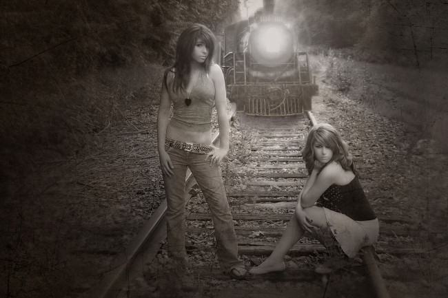 Обои картинки фото -Unsort Креатив, девушки, unsort, креатив, поезд