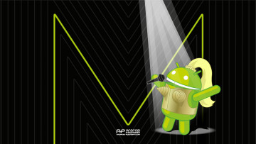 Картинка компьютеры android логотип микрофон фон