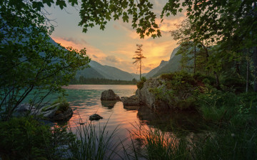 Картинка природа реки озера камни река горы камыши