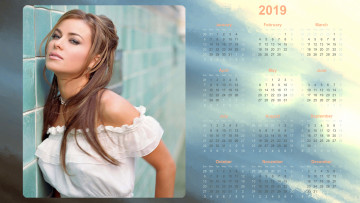 обоя календари, девушки, женщина, взгляд