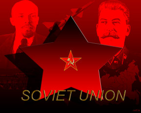 обоя ussr, разное, символы, ссср, россии, ленин, сталин, звезда, надпись, красный, усы, лысина, вождь, коммунизм