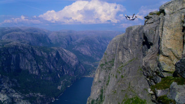 Картинка skydiving спорт экстрим прыжок полет парашютист горы