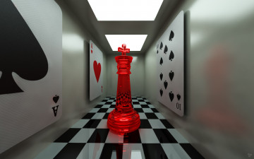 Картинка gaming 3д графика другое комната шахматное поле фигура карты