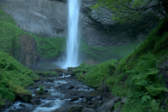 Обои картинки фото природа, водопады, мох, камни, поток