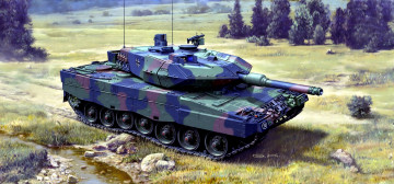 Картинка leopard техника 3d раскраска основной камуфляж немецкий боевой танк