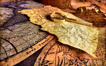 Картинка разное глобусы карты рукопись лупа карта