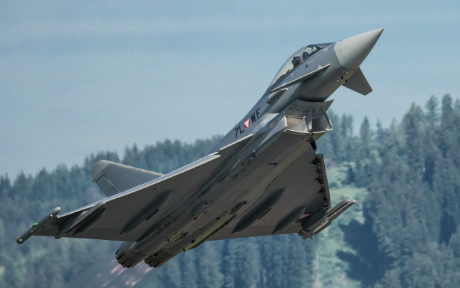 Обои картинки фото авиация, боевые самолёты, оружие, самолёт, austrian, eurofighter, typhoon