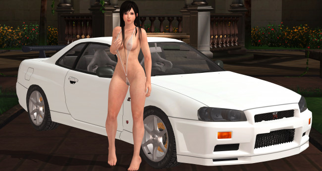 Обои картинки фото автомобили, 3d car&girl, девушка, взгляд, фон, автомобиль