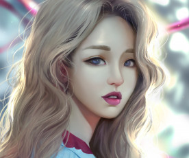 Картинка рисованное люди ji hyun волосы девушка hate 4 minute