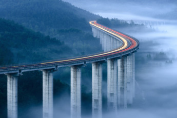 Картинка природа дороги река мост
