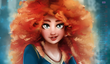 Картинка календари кино +мультфильмы рыжая принцесса взгляд девушка
