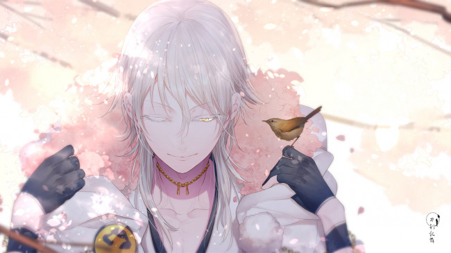 Обои картинки фото аниме, touken ranbu, танец, мечей