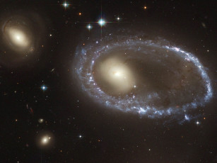 Картинка кольцеобразная галактика am 0644 741 космос галактики туманности