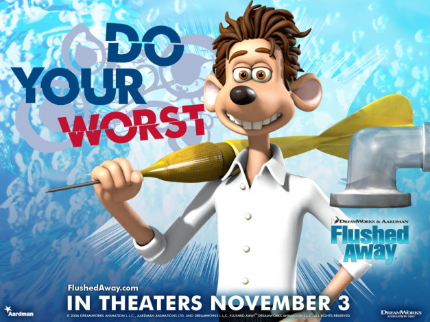 Обои картинки фото мультфильмы, flushed, away