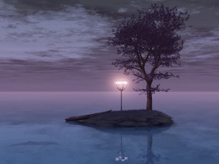 Картинка 3д графика nature landscape природа остров дерево море