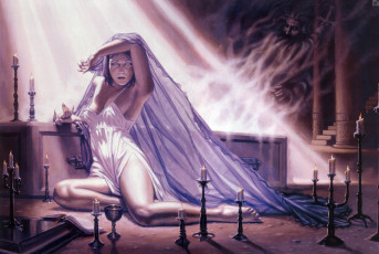 Картинка dorian cleavenger death of vampire фэнтези девушки свечи девушка