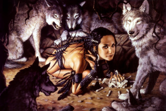 Картинка dorian cleavenger the lair фэнтези красавицы чудовища волки девушка