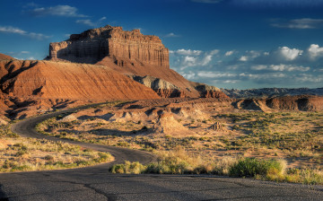 Картинка природа дороги горы пустыня асфальт