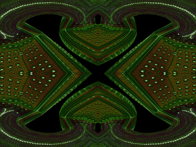 Обои картинки фото 3д, графика, fractal, фракталы, тёмный, зелёный, абстракция