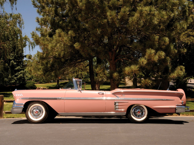 Обои картинки фото chevrolet, bel, air, impala, 1958, автомобили