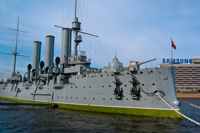 Обои картинки фото корабли, крейсеры, линкоры, эсминцы, санкт-петербург, нева, аврора