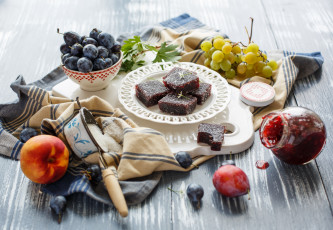 Картинка еда разное повидло сливы виноград джем