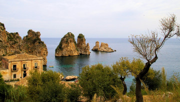 Картинка италия сицилия природа побережье море