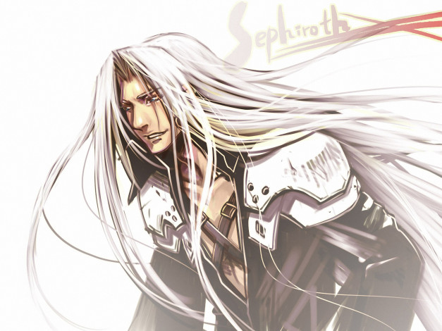 Обои картинки фото аниме, final fantasy, воин, sephiroth, меч