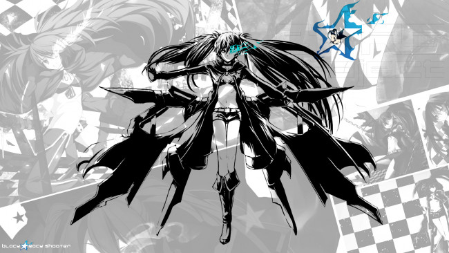 Обои картинки фото аниме, black rock shooter, black, rock, shooter, kuroi, mato, девушка