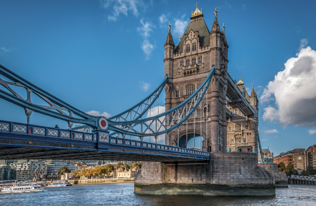 Обои картинки фото tower bridge, города, лондон , великобритания, мост, река