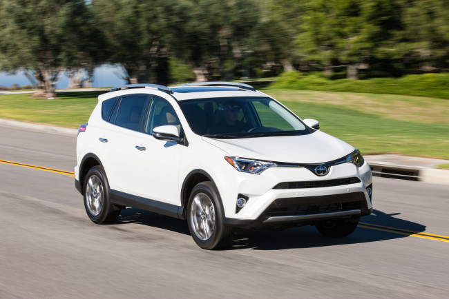 Обои картинки фото автомобили, toyota, светлый, 2016г, us-spec, rav4