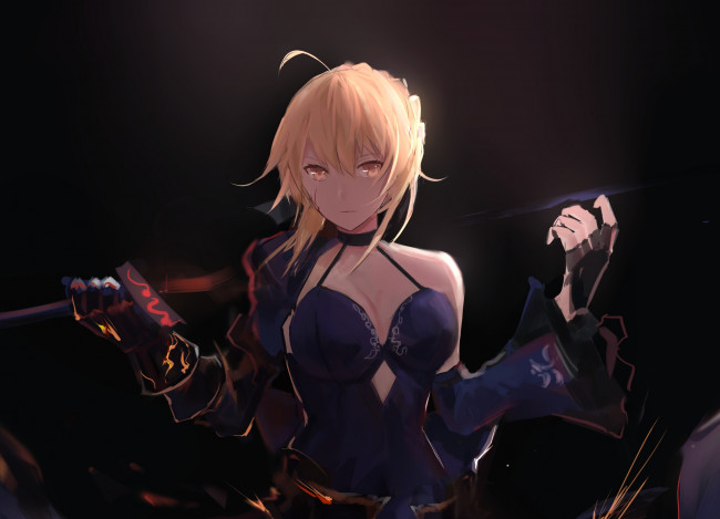 Обои картинки фото аниме, fate, stay night, saber, alter