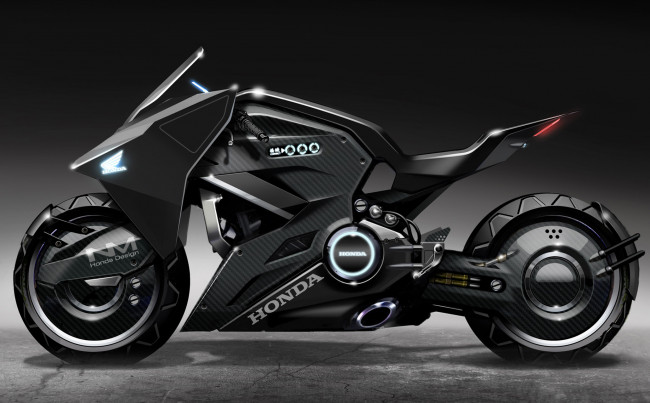 Обои картинки фото honda concept, мотоциклы, 3d, honda, concept, motorcycle