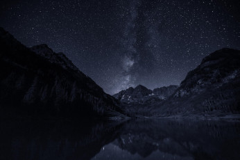 Картинка природа горы звезды озеро