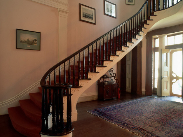 Обои картинки фото интерьер, холлы,  лестницы,  корридоры, ковер, лестница