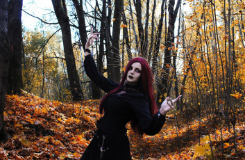 обоя девушки, наталья фильченкова ,  alisa, костюм, образ, осень, лес