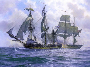 Картинка john michael groves crescent and reunion 1793 корабли рисованные