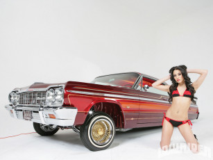 Картинка автомобили авто девушками impala chevy