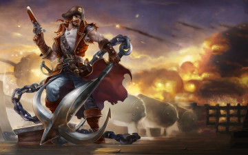 Картинка league of legends видео игры пират gangplank