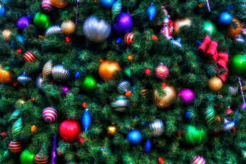Картинка праздничные Ёлки елка игрушки много